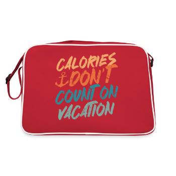 Les calories ne comptent pas sur les vacances - Sac Retro - rouge/blanc - Dos
