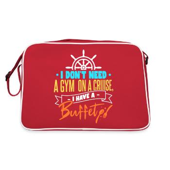 J’ai un buffet | Croisière amusante en croiseur - Sac Retro - rouge/blanc - Dos