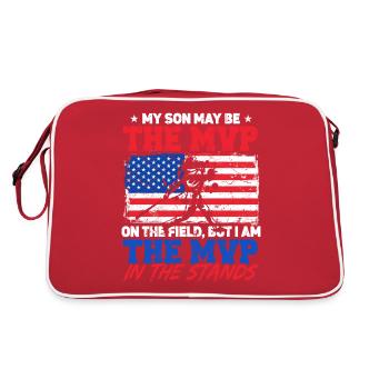 Drapeau américain Baseball Papa - Sac Retro - rouge/blanc - Dos