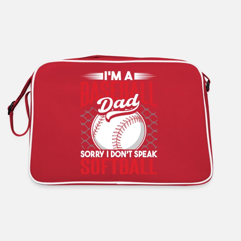 I'm A Baseball Dad I Don't Speak Softball Retro Bag