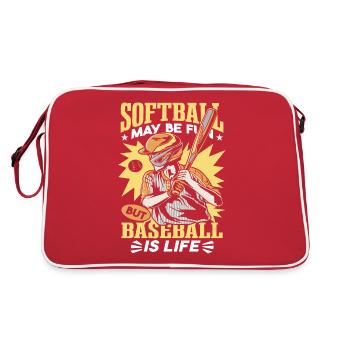 Le baseball, c’est la vie - Sac Retro - rouge/blanc - Dos