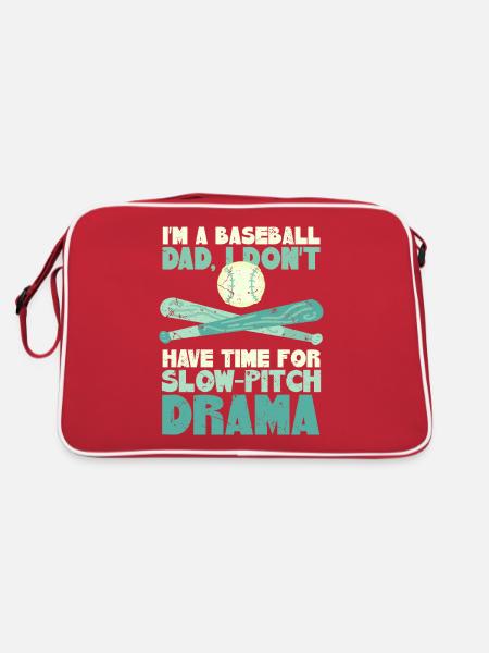Fête des pères de baseball - Sac Retro - rouge/blanc - Dos