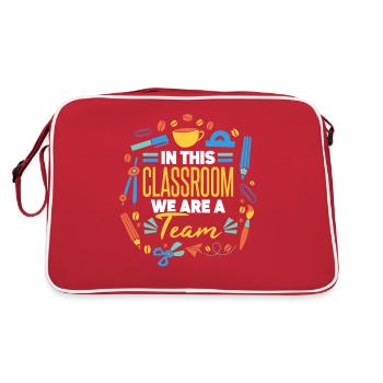 Classroom School Teacher - Retro Bag - red/white - Back