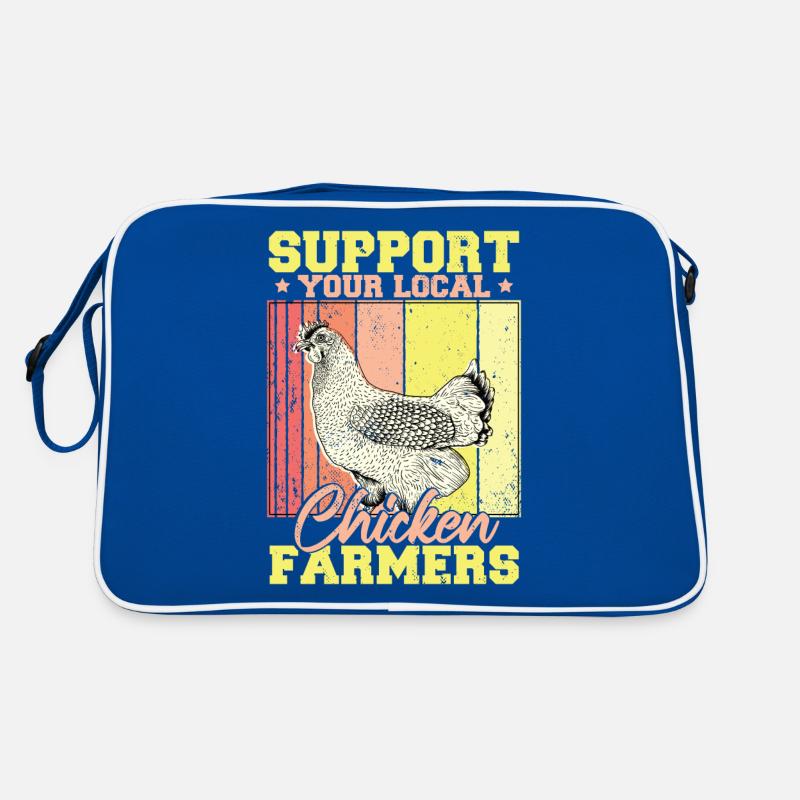 Support Your Local Chicken Farmers Retro Bag