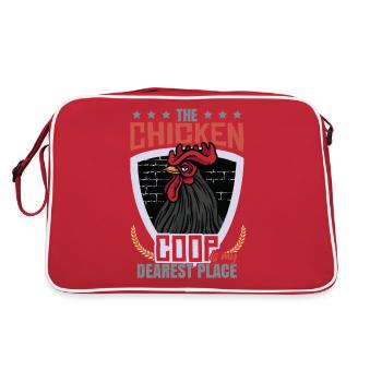 The Chicken Coop Is My Dearest Place - Retro Bag - red/white - Back