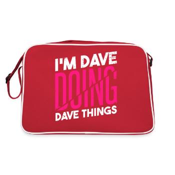 I'm Dave Doing Dave Things - Retro Bag - red/white - Back