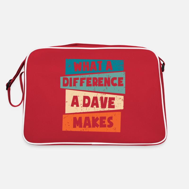 What A Difference A Dave Makes - Retro Bag - red/white