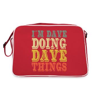 I'm Dave Doing Dave Things - Retro Bag - red/white - Back