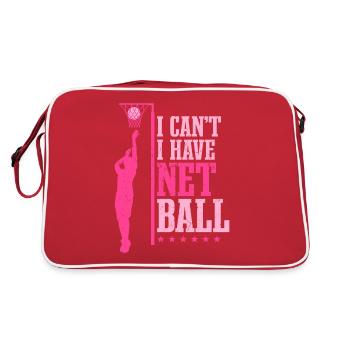 Je ne peux pas avoir de netball - Sac Retro - rouge/blanc - Dos
