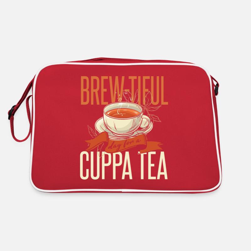 Tee-Zitat Lustiges Wortspiel Teetrinker Retro Tasche