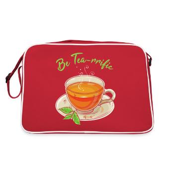 Tee-Wortspiel - Retro Tasche - Rot/Weiß - Hinten