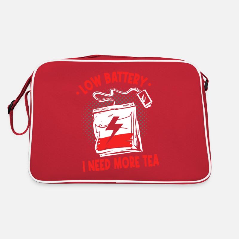 Ich brauche mehr Tee | Teebeutel | Lustiger Teeaufguss Retro Tasche