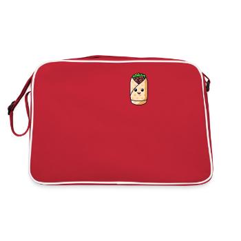 Döner Kebap Wrap Jufka Falaffel Design Kawaii - Sac Retro - rouge/blanc - Dos