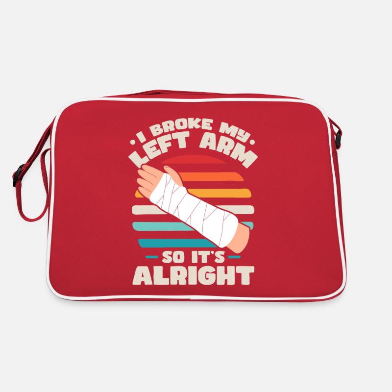 Broken Arm Funny Retro Bag