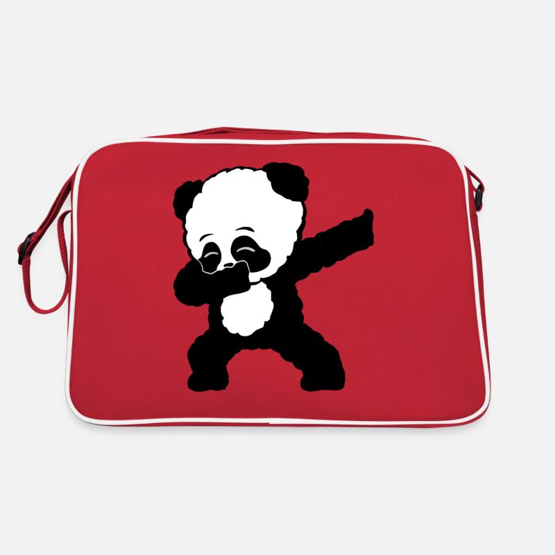 Dabbing Panda Bear Gift Ladies Men Kids Retro Bag