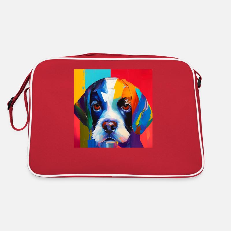 Fans de chiens dans le style de la peinture à l’huile pour Labrador Sac Retro