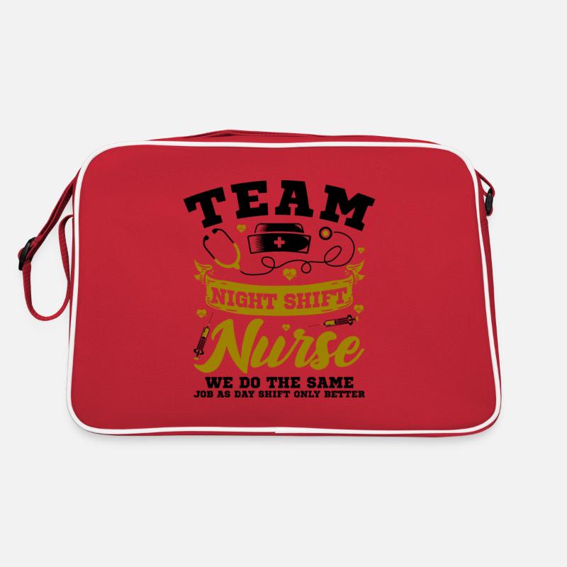 Team Night Shift Nurse Retro Tasche