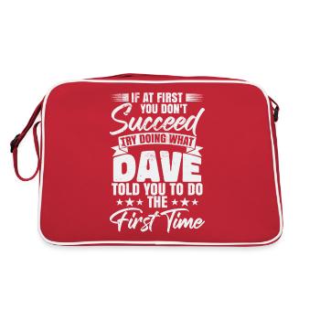 Try Doing What Dave Told You To Do - Retro Bag - red/white - Back