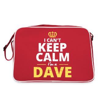 I Can't Keep Calm I'm A Dave - Retro Bag - red/white - Back