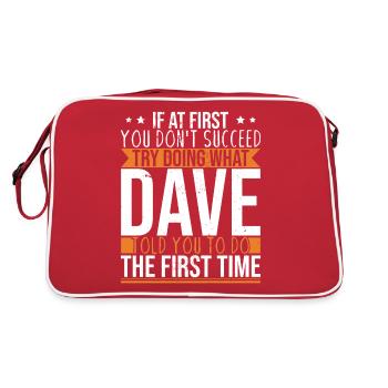 Drôle Dave Saying - Sac Retro - rouge/blanc - Dos