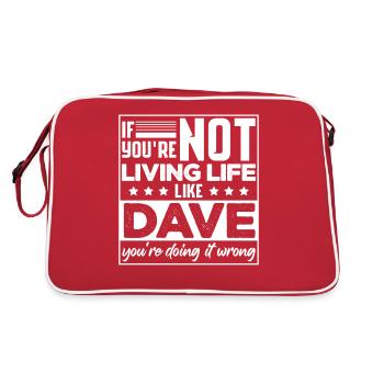 Funny Name Dave - Retro Bag - red/white - Back