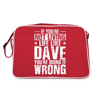Funny Dave - Retro Bag - red/white - Back