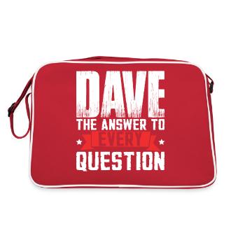 Drôle Dave Saying - Sac Retro - rouge/blanc - Dos