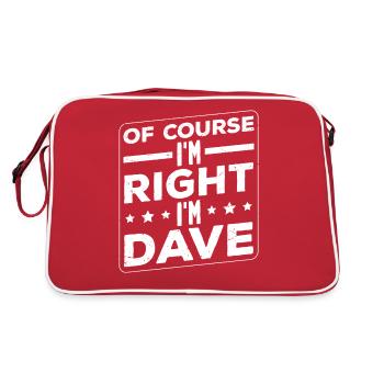 I'm Dave - Retro Bag - red/white - Back
