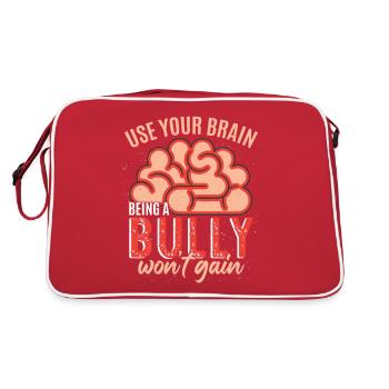 Ein Tyrann zu sein wird nicht gewinnen - Retro Tasche - Rot/Weiß - Hinten