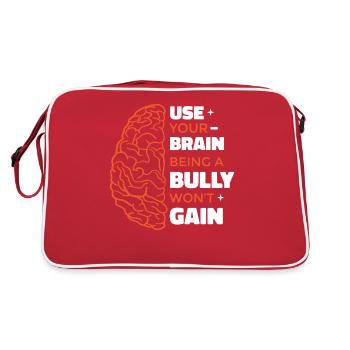 Ein Tyrann zu sein wird nicht gewinnen - Retro Tasche - Rot/Weiß - Hinten