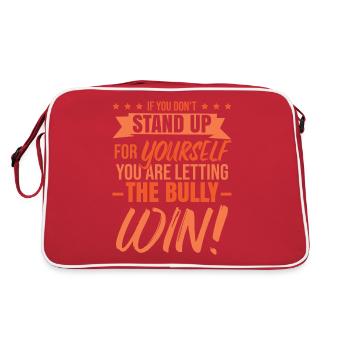 Anti-Mobbing-Monat Tag der Einheit - Retro Tasche - Rot/Weiß - Hinten