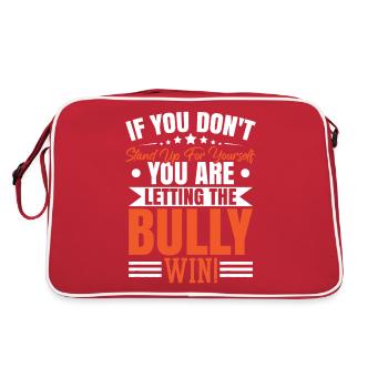 Anti-Mobbing-Monat - Retro Tasche - Rot/Weiß - Hinten