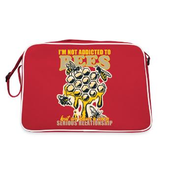 Apiculture Nectar Miel Rucher Nid d’abeille - Sac Retro - rouge/blanc - Dos