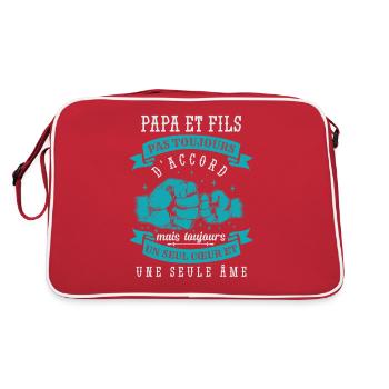 Papa Et Fils - Sac Retro - rouge/blanc - Dos
