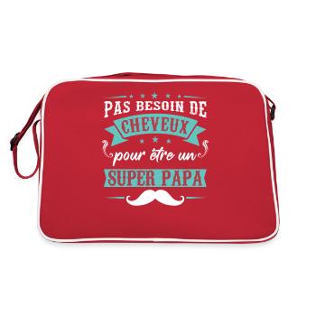 Drôle de phrase de père pour la fête des pères - Sac Retro - rouge/blanc - Dos