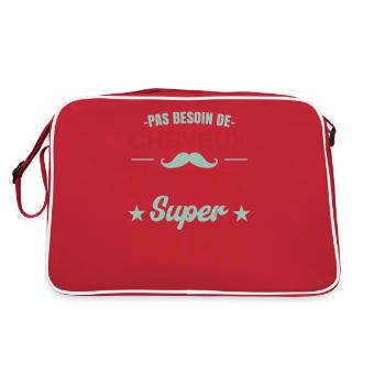 Papa drôle de proverbe Fête des Pères - Sac Retro - rouge/blanc - Dos