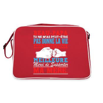 Beau Papa Fête Des Pères Beau Père - Sac Retro - rouge/blanc - Dos