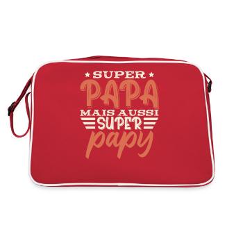 Papa Cadeaux De La Fête Des Pères Shirt Pour Papa - Sac Retro - rouge/blanc - Dos