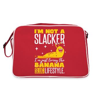 Je vis juste le style de vie de la limace de banane - Sac Retro - rouge/blanc - Dos