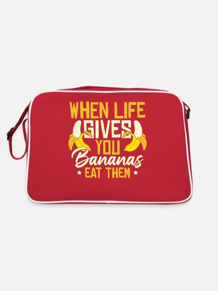 When Live Gives You Bananas - Retro Bag - red/white - Back