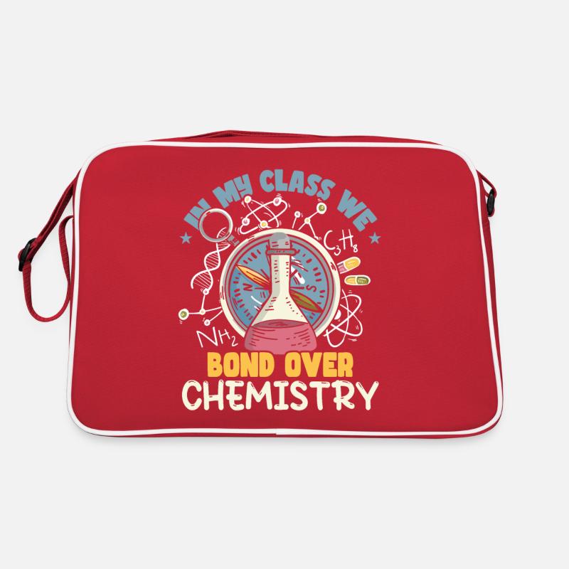 In My Class We Bond Over Chemistry Retro Bag