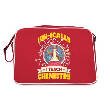 J’enseigne la chimie - Sac Retro - rouge/blanc - Dos