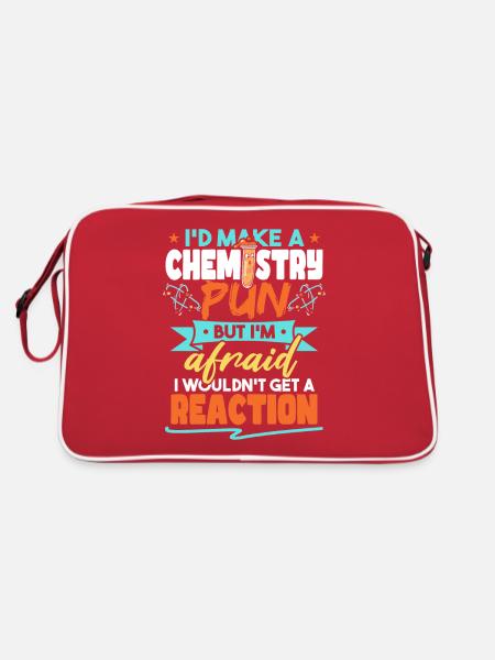 Je ferais un jeu de mots de chimie drôle drôle d’humour de chimiste - Sac Retro - rouge/blanc - Dos
