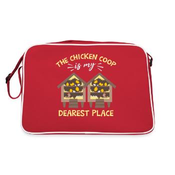 The Chicken Coop Is My Dearest Place - Retro Bag - red/white - Back