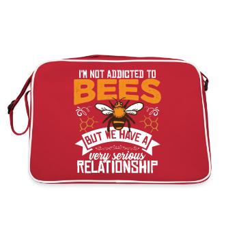Je ne suis pas accro aux abeilles - Sac Retro - rouge/blanc - Dos