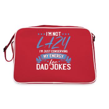Blagues de papa drôles - Sac Retro - rouge/blanc - Dos