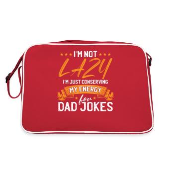 Vater Papa Witz Humor - Retro Tasche - Rot/Weiß - Hinten
