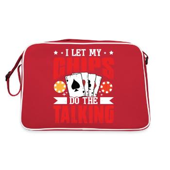 Je laisse mes jetons parler - Sac Retro - rouge/blanc - Dos