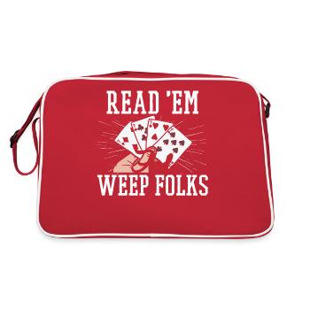 Lustiges Poker Texas Hold'Em - Retro Tasche - Rot/Weiß - Hinten