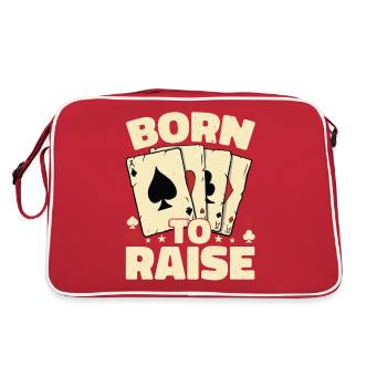 Joueur de poker né pour élever - Sac Retro - rouge/blanc - Dos